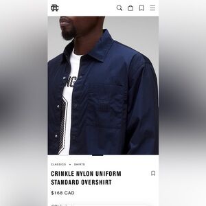 Reigning Champ Dark Blue Overshirt